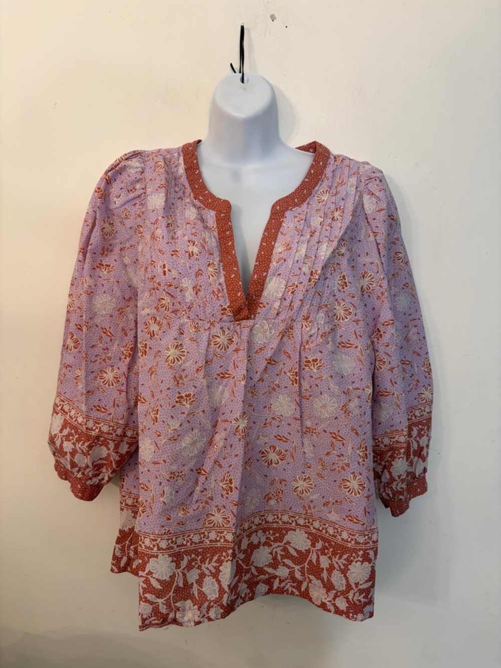 Pinch boho pheasant floral top large